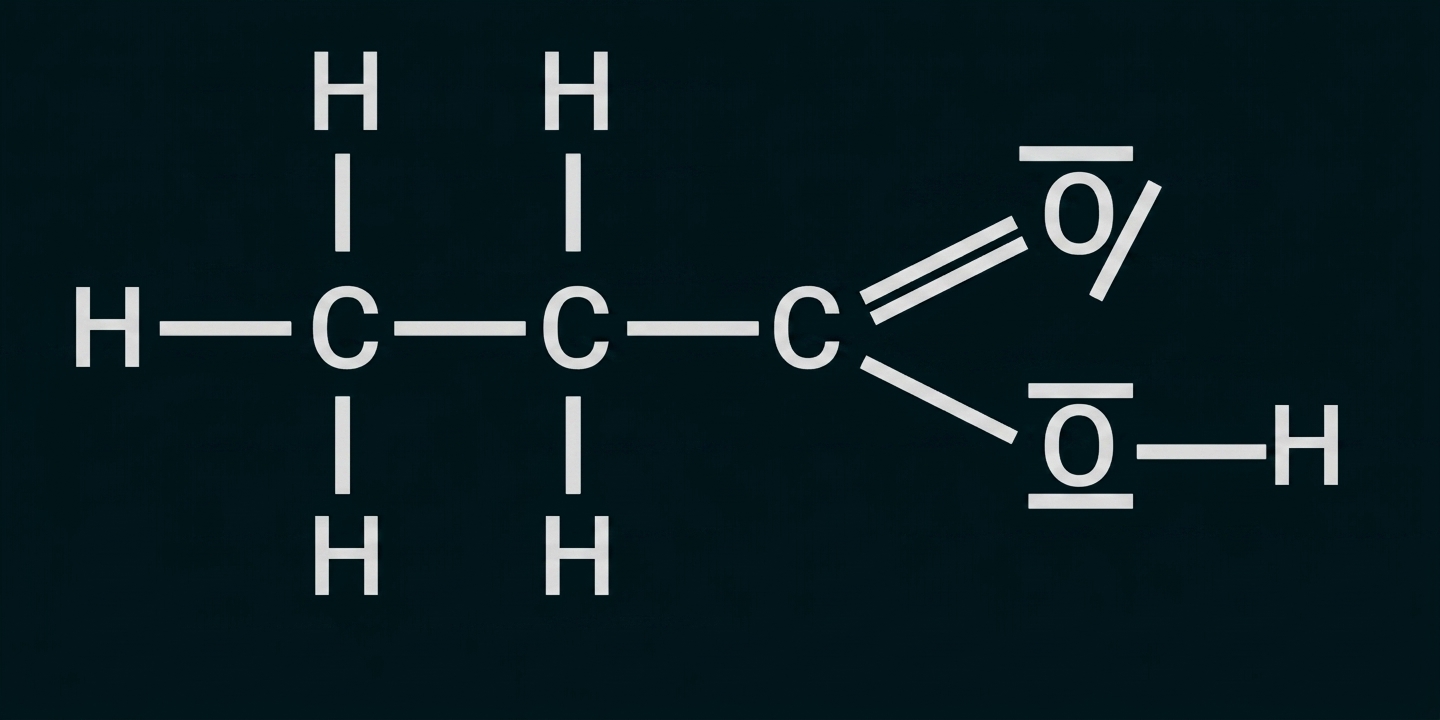 Chemische Strukturformel eines organischen Moleküls